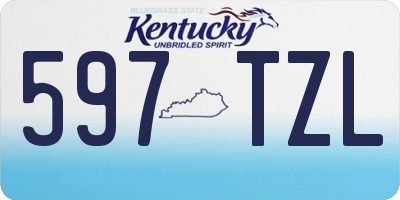 KY license plate 597TZL