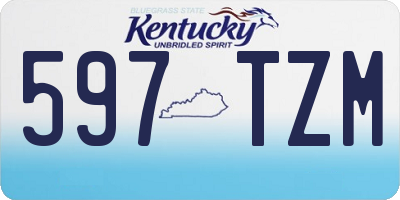 KY license plate 597TZM