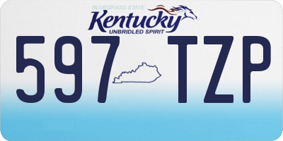 KY license plate 597TZP