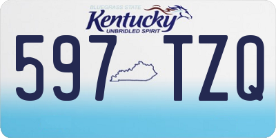KY license plate 597TZQ
