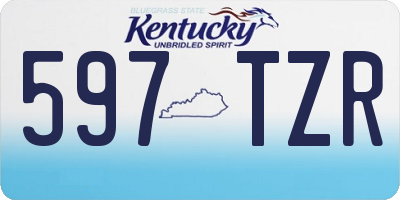 KY license plate 597TZR