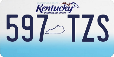 KY license plate 597TZS