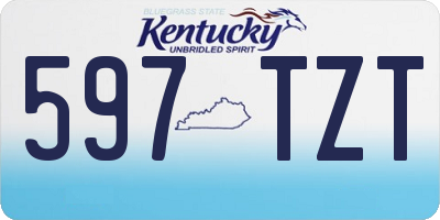 KY license plate 597TZT