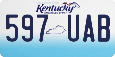 KY license plate 597UAB