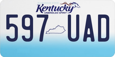 KY license plate 597UAD