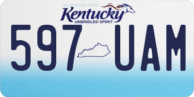 KY license plate 597UAM