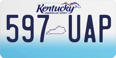 KY license plate 597UAP