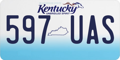 KY license plate 597UAS