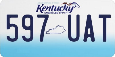 KY license plate 597UAT