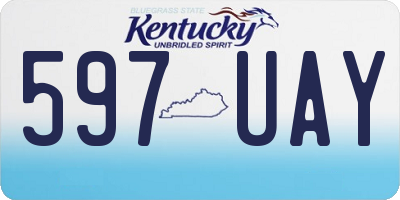 KY license plate 597UAY