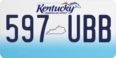 KY license plate 597UBB