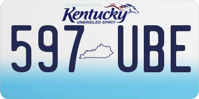 KY license plate 597UBE
