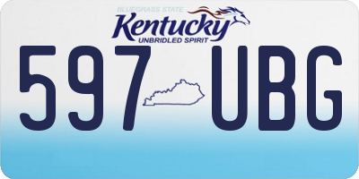 KY license plate 597UBG