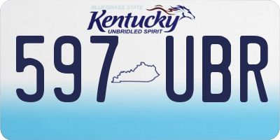 KY license plate 597UBR