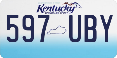 KY license plate 597UBY