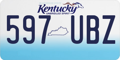 KY license plate 597UBZ