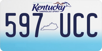 KY license plate 597UCC