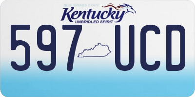 KY license plate 597UCD