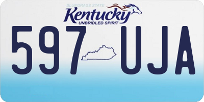 KY license plate 597UJA