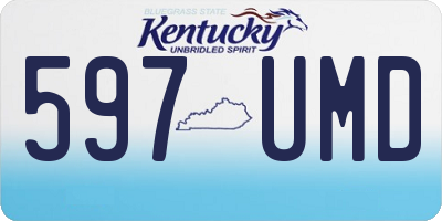 KY license plate 597UMD