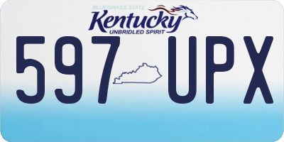 KY license plate 597UPX