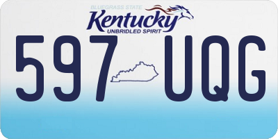 KY license plate 597UQG