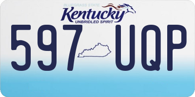 KY license plate 597UQP