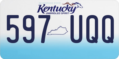 KY license plate 597UQQ