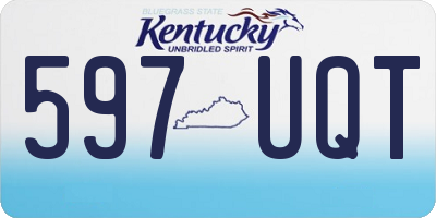 KY license plate 597UQT