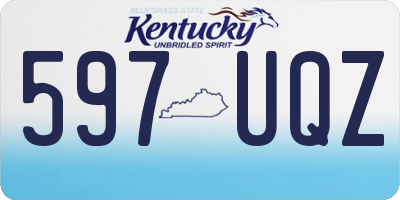 KY license plate 597UQZ