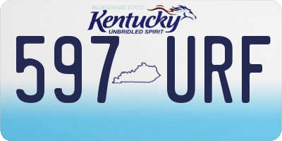 KY license plate 597URF
