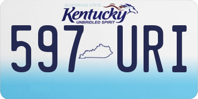 KY license plate 597URI