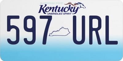 KY license plate 597URL
