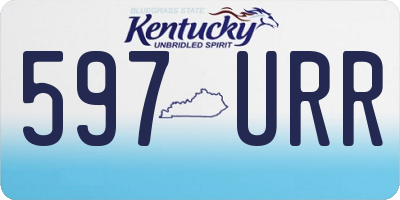KY license plate 597URR