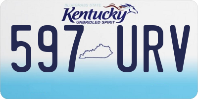 KY license plate 597URV