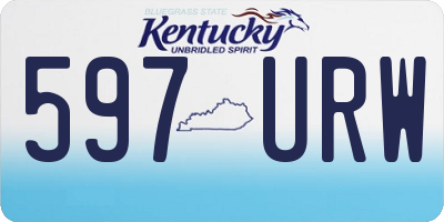 KY license plate 597URW