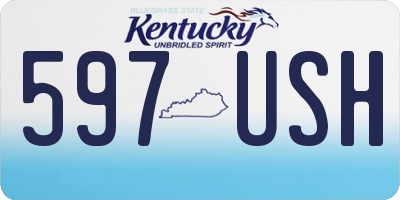 KY license plate 597USH