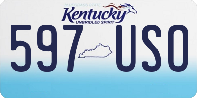KY license plate 597USO