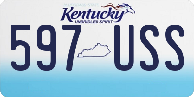 KY license plate 597USS