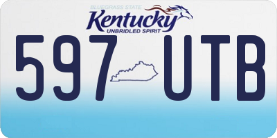 KY license plate 597UTB