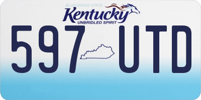 KY license plate 597UTD