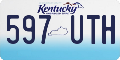 KY license plate 597UTH