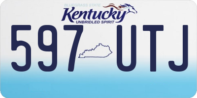 KY license plate 597UTJ