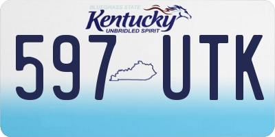 KY license plate 597UTK