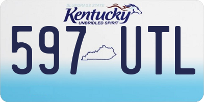 KY license plate 597UTL