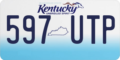 KY license plate 597UTP