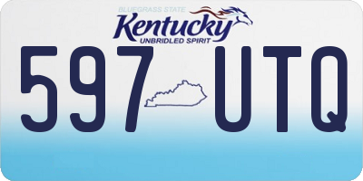 KY license plate 597UTQ