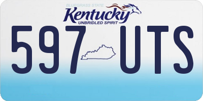KY license plate 597UTS