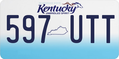 KY license plate 597UTT