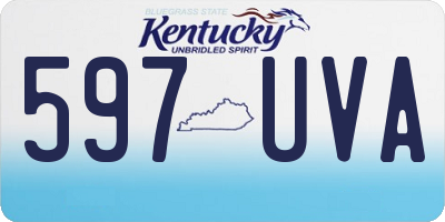 KY license plate 597UVA